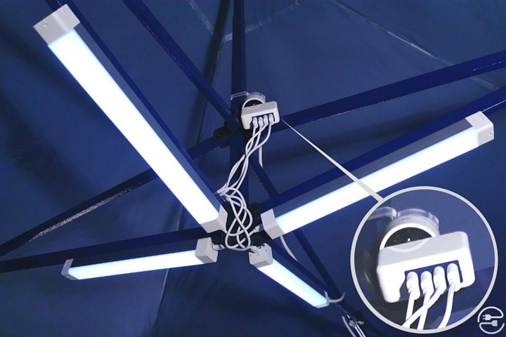 Illuminazione della tenda per feste